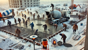 can you pour concrete in the winter